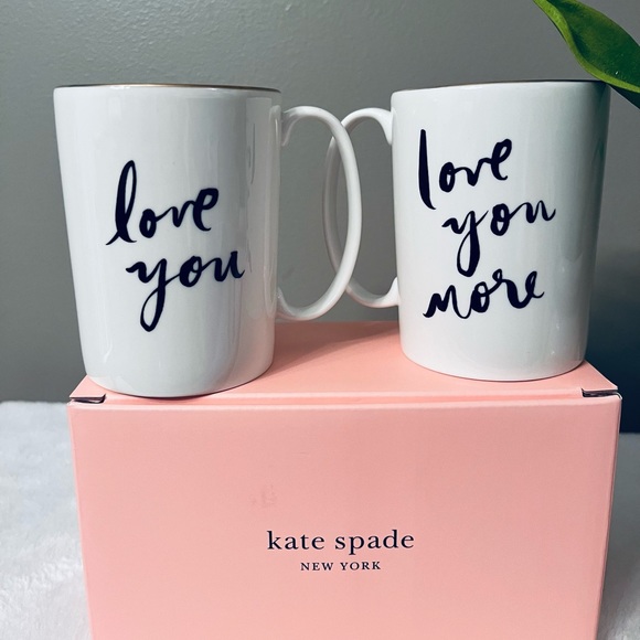 ♠️ NEW!!  Kate Spade gold trim mug set! - Picture 4 of 11